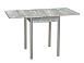 Эко 60х60 стол обеденный раскладной / бетон темный/металлик