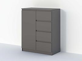 Кэт-1 комод 1 ств./ящики - Графит
