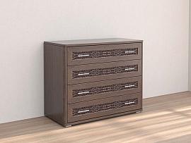 Кэт 4 комод 4 ящика - Венге/Кайман тёмный