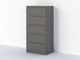 Кэт-1 комод 5 ящиков - Графит