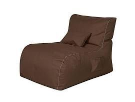 Кресло лежак коричневое Оксфорд