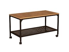 42.39 Люмен стол журнальный - Дуб золотой/металл черный