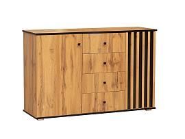 Комод Либерти 51.04 (опора h20) Дуб Вотан/Черный