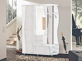 Прихожая Иннэс-1 1,6 правая - Белый/Цемент светлый