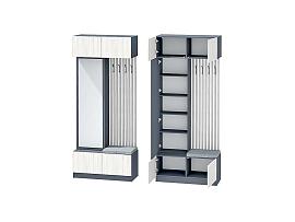 Иннэс-10 вешалка - Графит/Ясень Анкор светлый