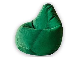 Кресло мешок груша L зеленый микровельвет