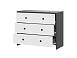 Дольче комод 3 ящика / Графит/Белый