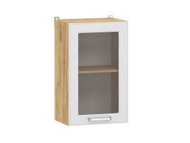 Вокс 100.30 450 шкаф навесной витрина / Дуб крафт золотой/Меренга