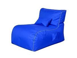 Кресло лежак синий Оксфорд