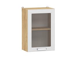 Вокс 100.30 500 шкаф навесной витрина / Дуб крафт золотой/Меренга