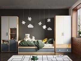 Детская Элиот 3 Белый/Маренго/Баунти Песочный