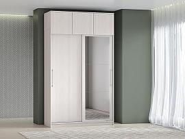 Шкаф-купе арт. 007 1,5 м зеркало антресоль / Ясень анкор светлый