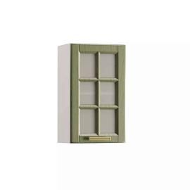 Софи шкаф навесной 400 витрина Белый/Дуб Зелёный