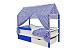 Детская кровать-домик Бельмарко Svogen сине-белый с бортиком