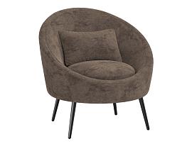 Каро кресло для отдыха - велюр Панда браун шоколад