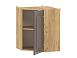 Вокс 100.34 шкаф навесной угловой / Дуб крафт золотой/Графит