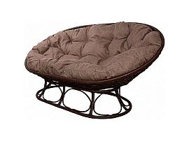 МАМАСАН Home диван с ротангом - коричневый / подушка какао