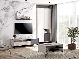 Гостиная Лион 3 - Ясень Анкор светлый/Графит