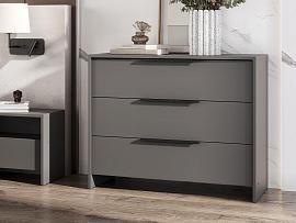Камелия 1 комод 3 ящика (серия 2) / Графит