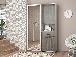 Прихожая Иннэс-4 - Бетон светлый/Камень темный