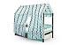 Крыша текстильная Бельмарко для кровати-домика Svogen "зигзаги,графит,бирюза,серый"