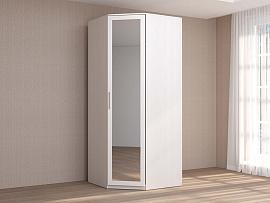 Кэт 4 шкаф угловой зеркало - Бодега белая/Кайман белый