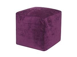 Пуфик Куб микровельвет фиолетовый