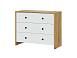 Дольче комод 3 ящика / Дуб золотой/Белый