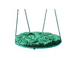 Качели ГНЕЗДО с подушкой 0,6 м, без оплётки зеленое зеленая подушка