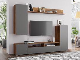 Прага-3 стенка / Таксония/Диамант серый