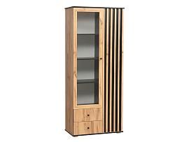 Шкаф комбинированный Либерти 51.02 (опора h20) Дуб вотан/Черный