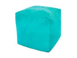 Пуфик Куб микровельвет бирюзовый