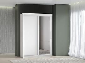 Шкаф-купе арт. 007 1,5 м зеркало / Белый