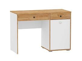 12.42 стол письменный Вуди Белый/Дуб золотой