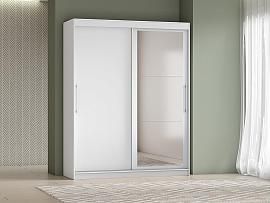 Шкаф-купе арт. 007 1,7 м зеркало / Белый