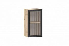 Moru шкаф навесной 100.80.400 / Дуб делано/Черный