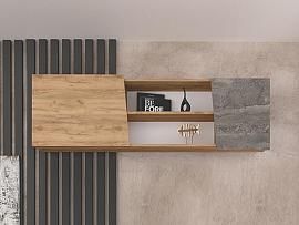 Аллегро 10 антресоль / Дуб Крафт золотой/Камень темный