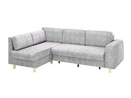 Шелдон диван-кровать угловой / велюр Sierra 1 светло-серый