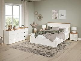 Спальня Остин 2 белый/дуб золотой