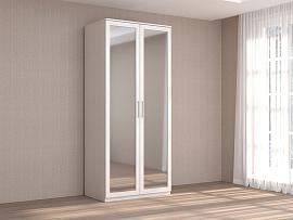 Кэт 4 шкаф 2-ств. зеркало - Бодега белая/Кайман белый