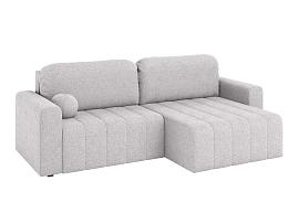 Вайли диван-кровать угловой / Экомех Fluffy 81 сильвер