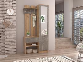 Прихожая Иннэс-3 - Дуб крафт золотой/Камень темный