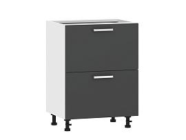 Борги 100.05 600 тумба кухонная / Белый/Антрацит