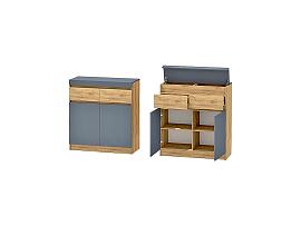 Иннэс-10 комод - Дуб Крафт золотой/Графит