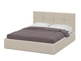 Кровать двойная №4 мягкая 1,6 / Бежевый