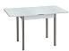 Эко 80х60 стол обеденный раскладной / бетон белый/металлик