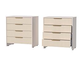 Кэт-3 комод 4 ящика - Кашемир/Тирамису