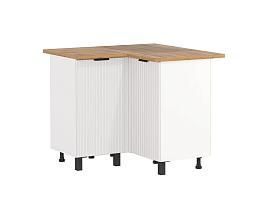 Венера стол угловой МДФ / Белый фрезерованный