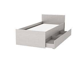 Кэт-1 кровать с ящиком арт. 015 настил 0,9 - Ясень Анкор светлый