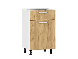 Борги 100.08 500 тумба кухонная / Белый/Дуб Крафт золотой